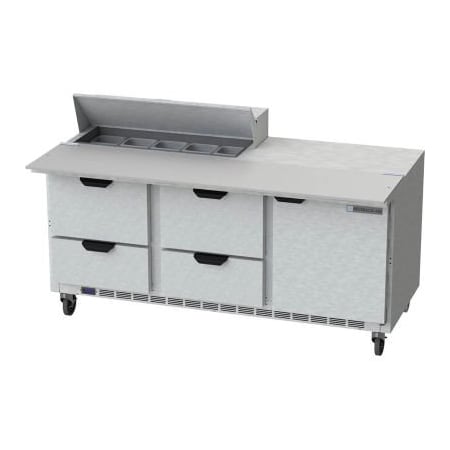 Beverage-Air Food Prep Tables SPED72 Elite Series Cutting Top w/ Drawers, 72"W - SPED72HC-10C-4